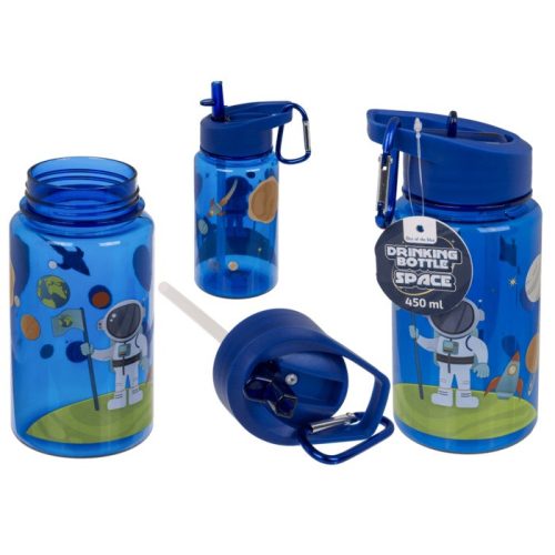 Kulacs Space szívószállal és karabinerrel 450ml