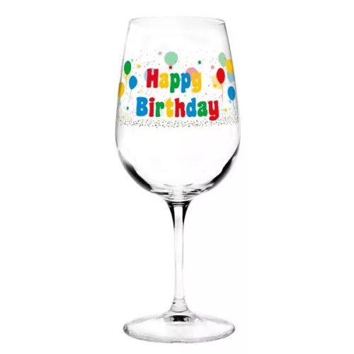 Happy Birthday szülinapi borospohár