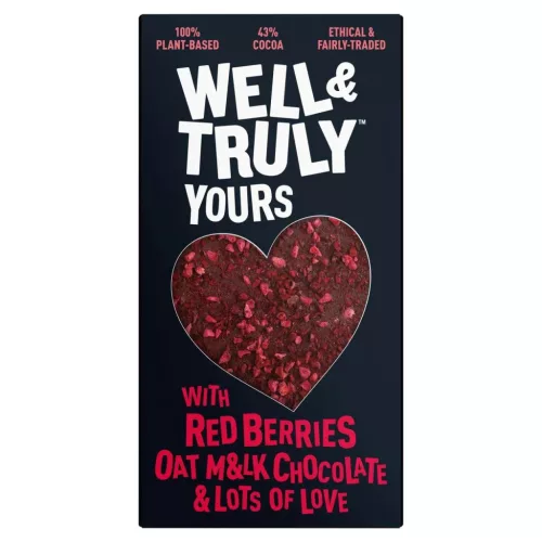 Well and Truly Oat Milk Chocolate with Red Berries bogyós gyümölcsös zabtejcsokoládé 90g