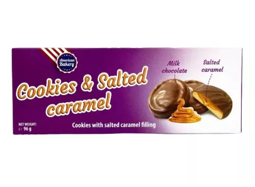 AB Cookies and Salted Caramel keksz sóskaramell töltelékkel 96g