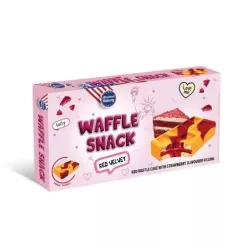   AB Waffle Snack Red Velvet vörös bársony torta ízű gofri 135g