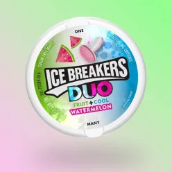   Hersheys Ice Breakers Duo Watermelon Sugar Free görögdinnye ízű mentolos cukorka 36g