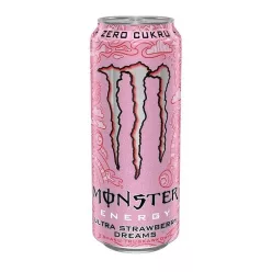   Monster Energy Ultra Strawberry Dreams eper ízű cukormentes Energiaital 500ml DRS