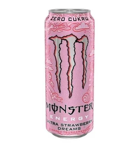 Monster Energy Ultra Strawberry Dreams eper ízű cukormentes Energiaital 500ml DRS