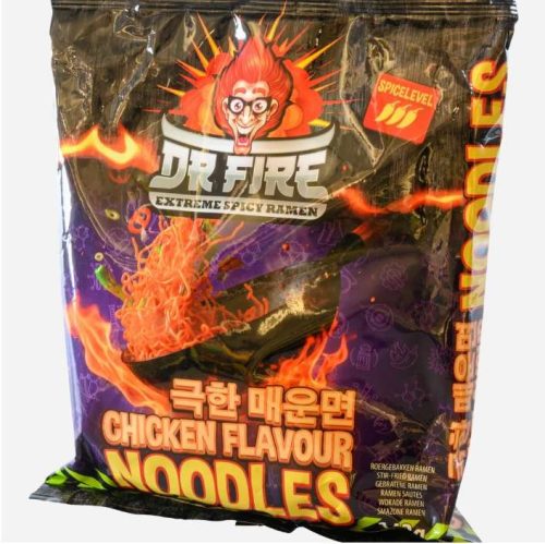 Dr Fire Noodles extreme spicy csirkés ramen tészta 142g