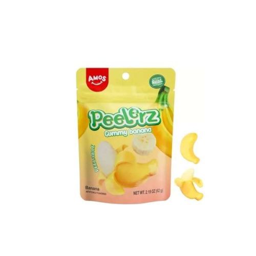 Amos Peelerz Banana banán ízű hámozható gumicukor 65g