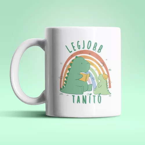 Legjobb tanító dínós bögre