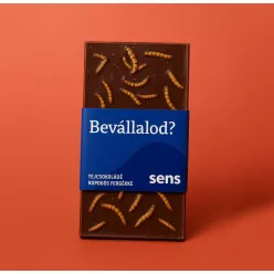 Sens táblás tejcsokoládé kukacokkal 90g