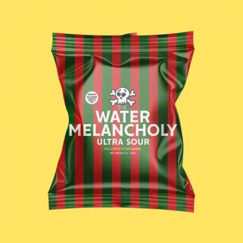 Mr Simms Water Meloncholy Ultra Sour görögdinnyés ultra savanyú cukor 100g