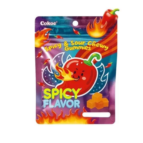 COKOC Spicy and Sour Chewy Gummies fűszeres-savanyú gumicukor 100g