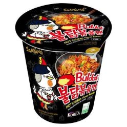   Samyang Buldak Hot Chicken Spicy Ramen Csípős csirke ízű ramen tészta pohárban - fekete 70g