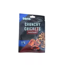   Sens Crunchy Crickets Smoked paprika ízű ropogós tücsök snack 16g