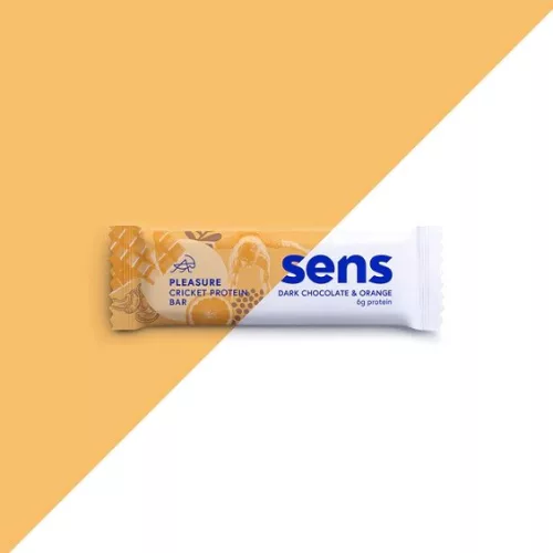 Sens Cricket Protein Bar étcsokoládé és narancs 40g Szavatossági idő: 2026-05-30