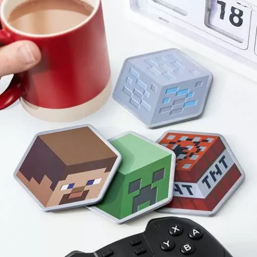Minecraft fém poháralátét szett