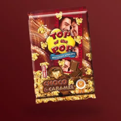   Top Of The Pop Microwave Popcorn csoki és karamell ízű popcorn 100g
