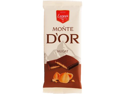 Leona Monte Dor 90g Nugat - Mogyorókrémes kakaós tábla