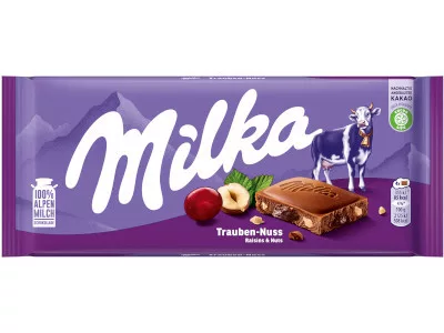 Milka 90g Mazsola-mogyoró