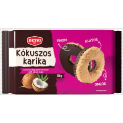 Detki 150g Vaníliás karika Kókuszos Étbevonóval