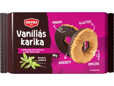 Detki 150g Vaniliás karika Étbevonóval