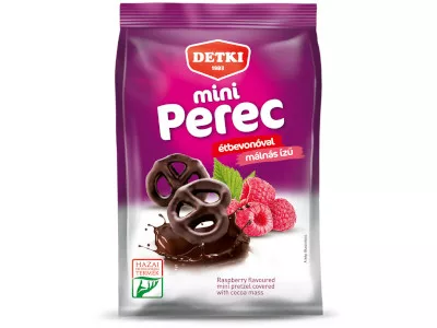 Detki 160g Mini Perec Málnás ízű étbevonóval