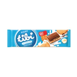   Tibi táblás 290g tejcsokoládé Mogyorókrém töltelékkel és keksszel