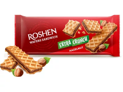 Roshen Extra Crunch 142g Mogyorós krémmel töltött ostya