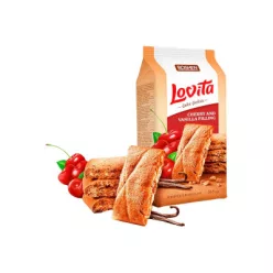 Lovita teasütemény 168g Meggy-Vanília