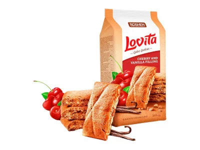 Lovita teasütemény 168g Meggy-Vanília