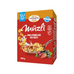 Cerbona dob.müzli 200g Piros gyümölcsös
