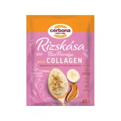   Cerbona rizskása Kollagén és Inulin 45g Földimogyoróvajas-Banános HCN édesítőszerrel