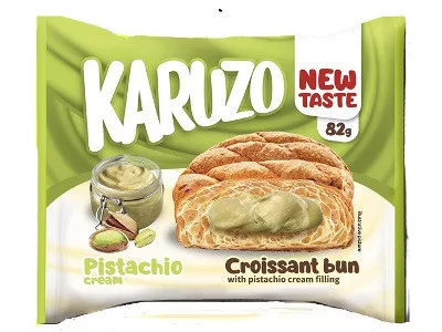 Karuzo 82g Pisztácia ízű tölt.croissant