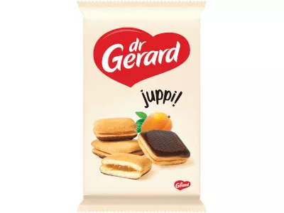 Gerard 205g Juppi mártott piskótakocka Sárgabarack ízzel töltve