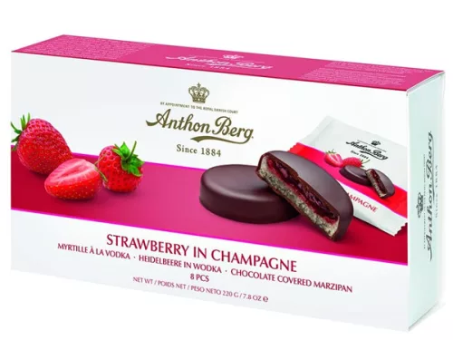 Anthon Berg desszert 220g Strawberry in Champagne