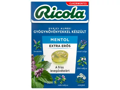 Ricola 40g Extra Erős mentol