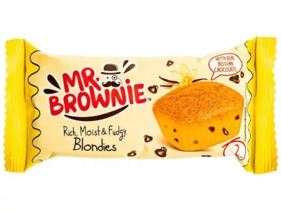 Mr.Brownie szelet 50g Blondies Vaníliás belga csokoládé darabos