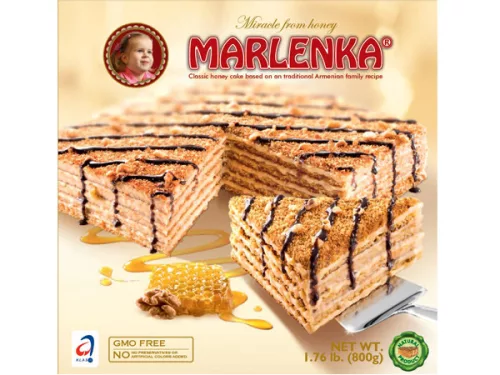 Marlenka 800g torta mézes-Diós