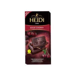 HEIDI 80g Étcsokoládé Meggydarabokkal