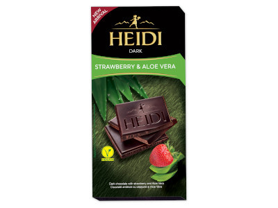 HEIDI 80g Étcsokoládé Eper és Aloe vera