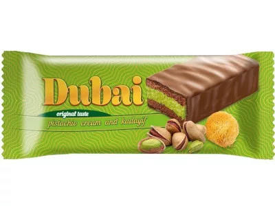 Dubai Piskóta szelet 60g Gusto Pisztáciás ízű töltött