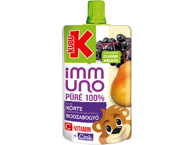 Kubu püré 100% Immuno Körte-Bodzabogyó 100g