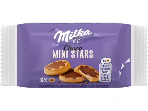 Milka keksz 37,5g Choco Mini Stars