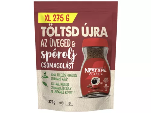 Nescafe utántöltő 275g Classic
