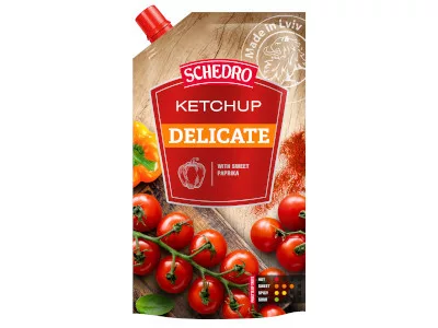 Schedro Ketchup 250g Delicate tasakban