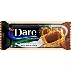 Dare teljeskiőrlésű keksz 114g Tejcsokoládés
