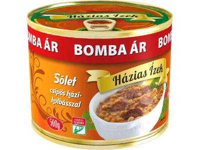 Bomba Ár 500g Sólet csípős házikolbásszal