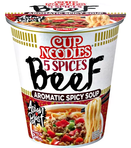 Nissin Cup Noodles 64g Fűszeres marha