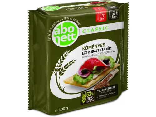 Abonett extrudált kenyér 100g Köményes