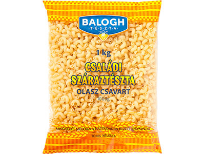 BALOGH tészta 1kg Olasz Csavart