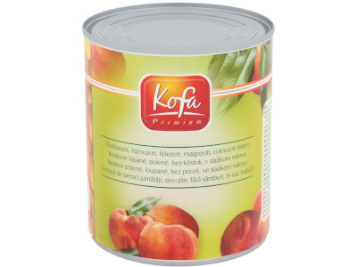 Kofa Őszibarack befőtt 820g felezett konzervben