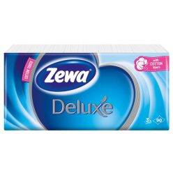Zewa Deluxe papírzsebkendő 90db Pure White